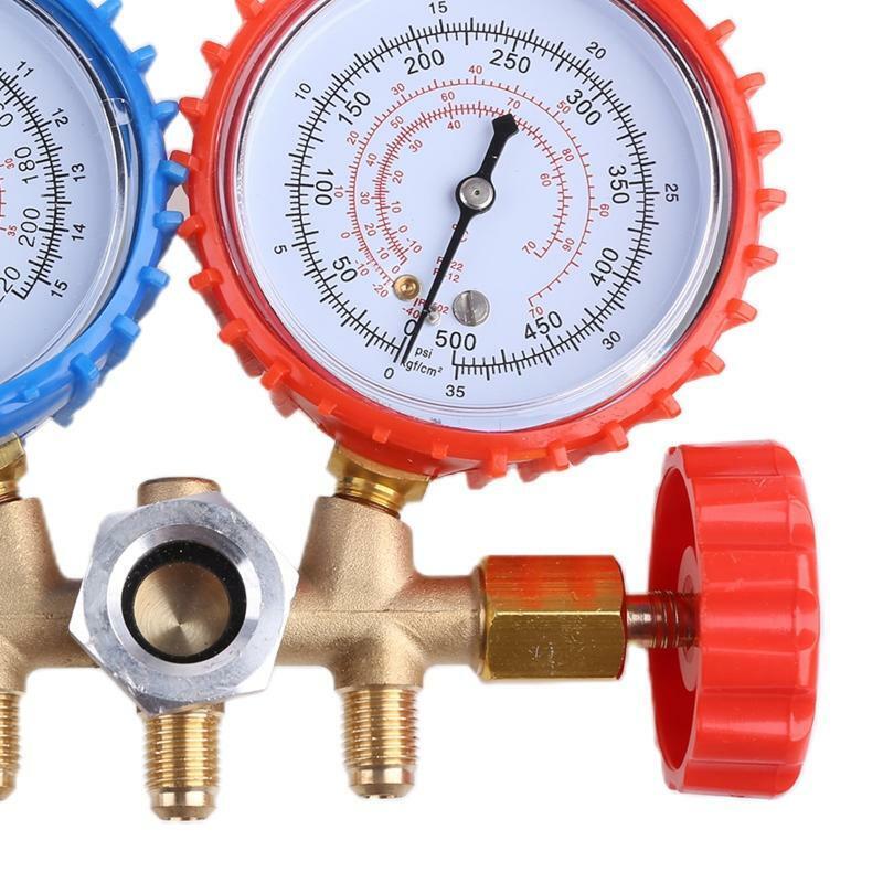 AC Diagnostic Manifold Freon Gauge Hose Set Charging R134A R12 R22 R502 Refriger