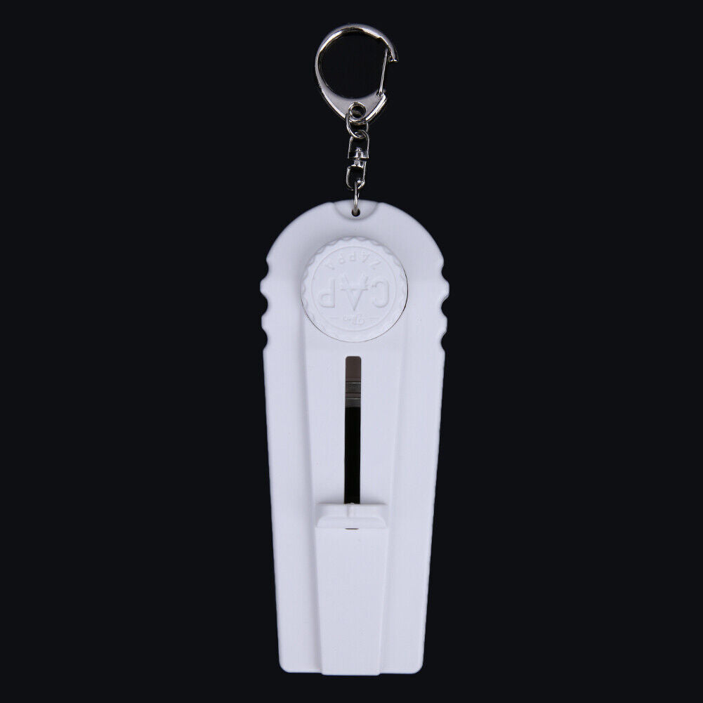 Flying Cap Bottle Beer Opener Cap Launcher Fire Hat Key Ring White