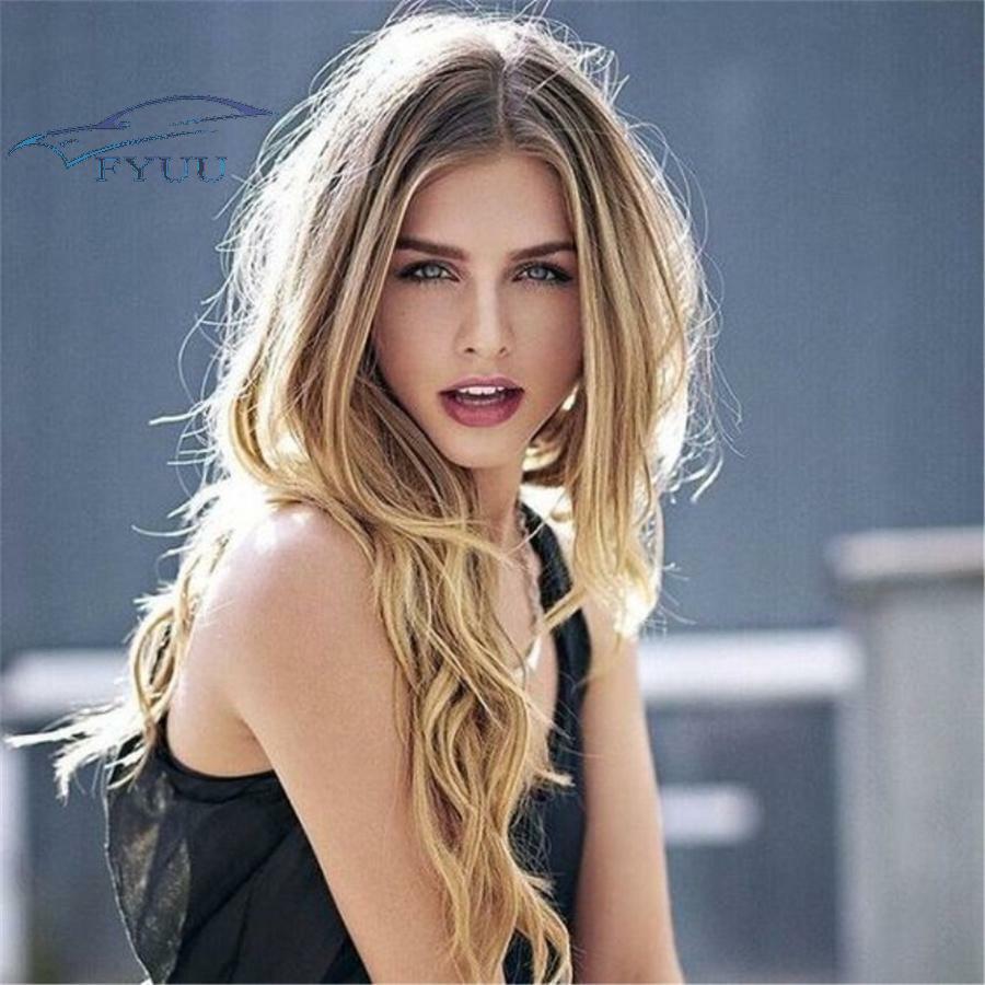 Daily Wig Synthetic Curly Hair Middle Part Heat Resistant Fibre Fashion style