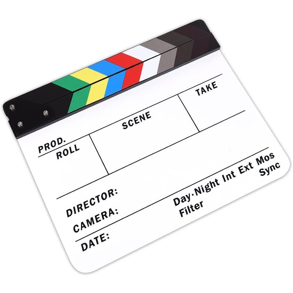 Dry Erase TV Film Movie Director's Clapboard Clapperboard Action Slate Clap
