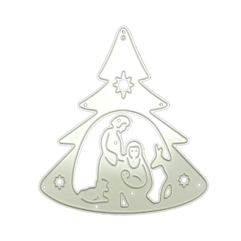 Christmas Tree Cutting Dies Photo Album Decoration Family Together Party Diary