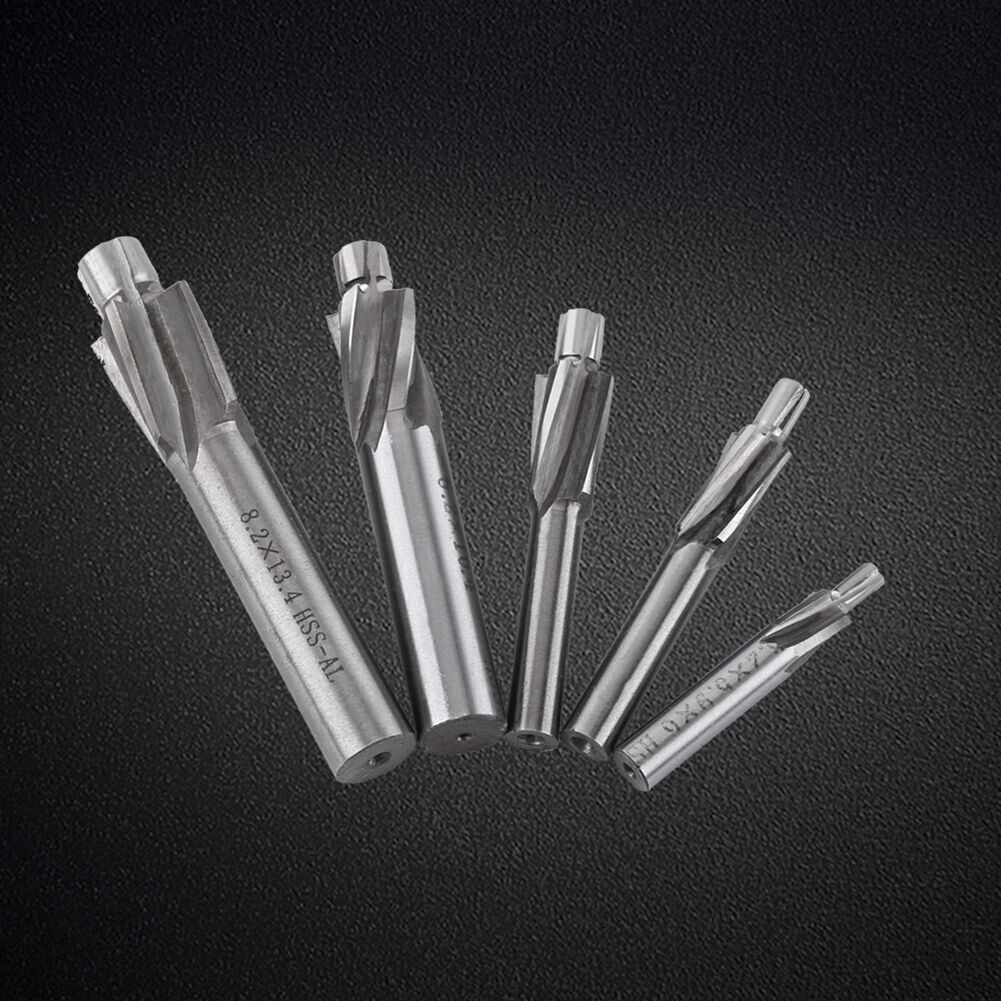 5pcs M3-M8 Counterbore End Mill Pilot Milling Cutter Countersink Router Bit