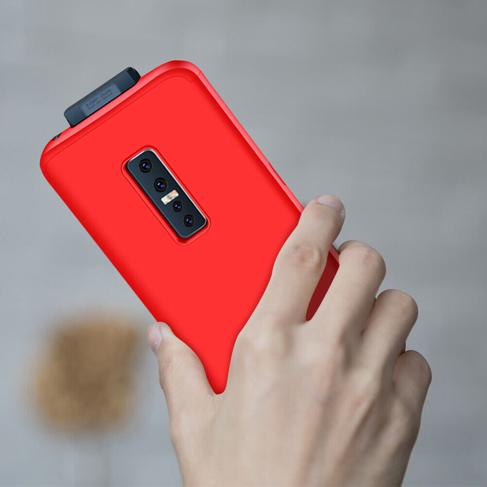 Frosted PC Phone Case for VIVO V17 Pro Shockproof Bumper Back Cover Red