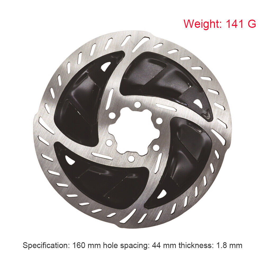 MTB Road Bike Radiator Cooling Fins Disc Brake Rotors with Bolts (Black)