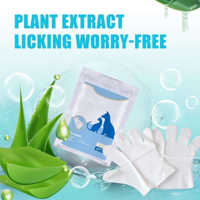 No Wash Gloves for Pet Bathing Grooming Just Lather-Wipe Dry Ideal Pets Wipes