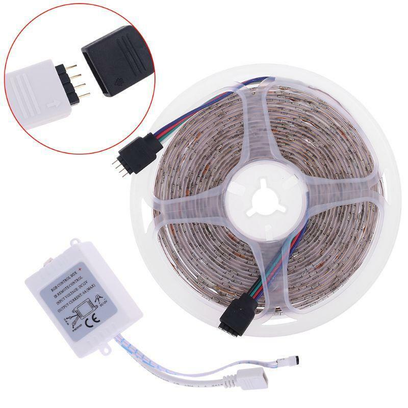 Multicolor Waterproof 5m 300 LED 3528 SMD RGB Strip Light 44 Key Remote DC 12V