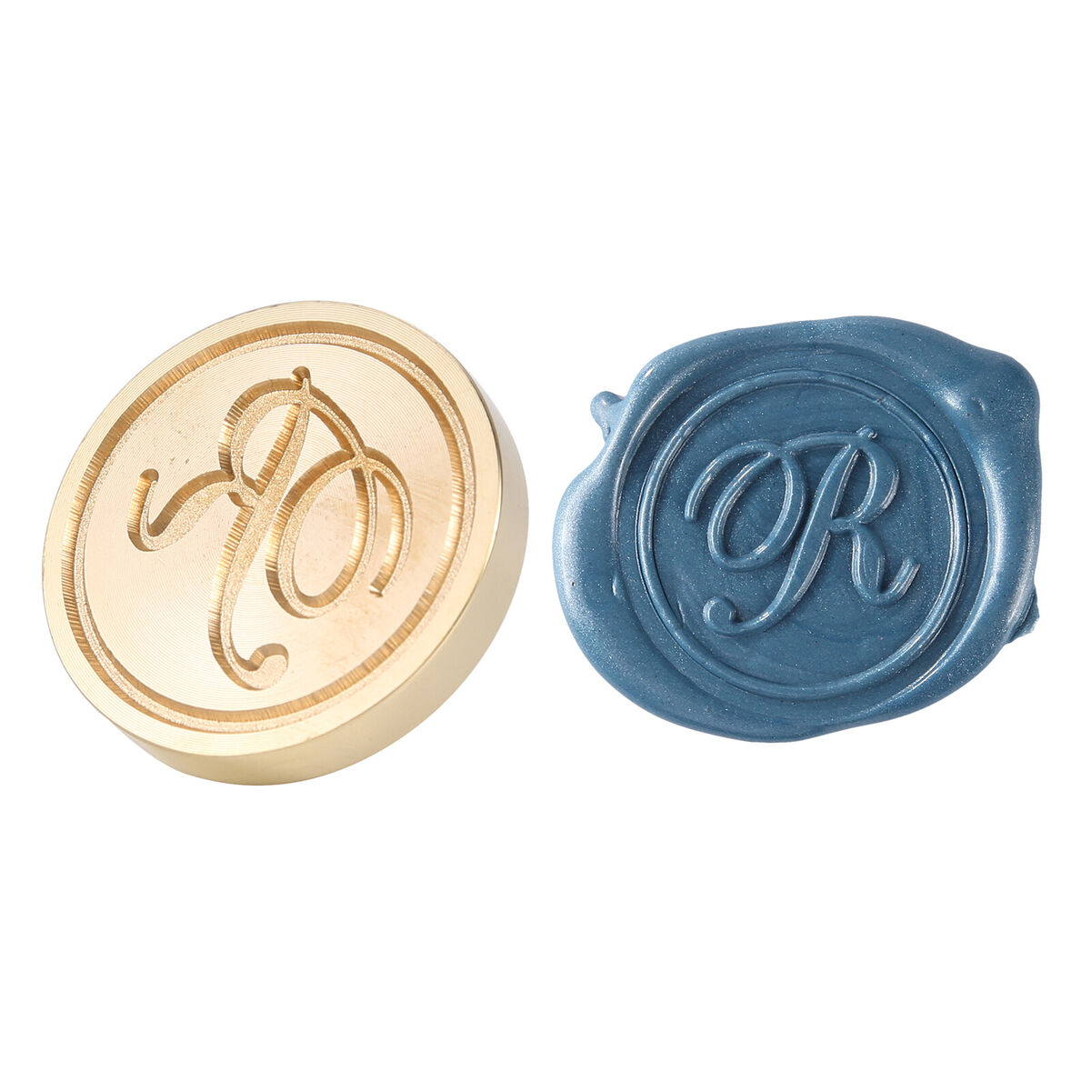Wax Seal Stamp, Roman Alphabet Sealing Wax Brass Heads 30mm for Wedding (R)