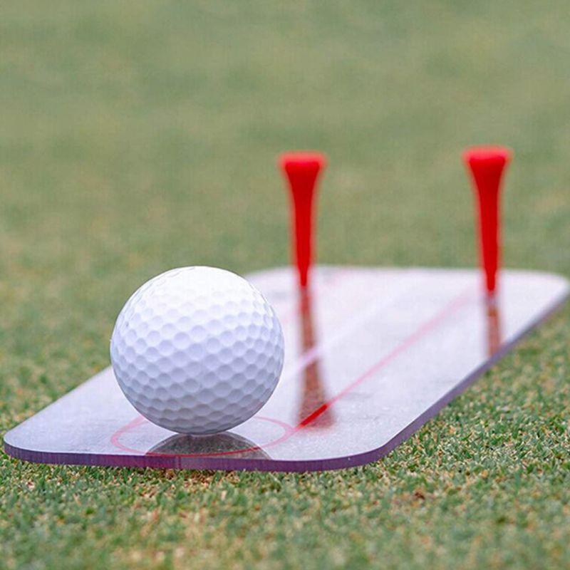 Golf Putting Training Aid Practice Putting Alignment Tool Mirror Protable Easy