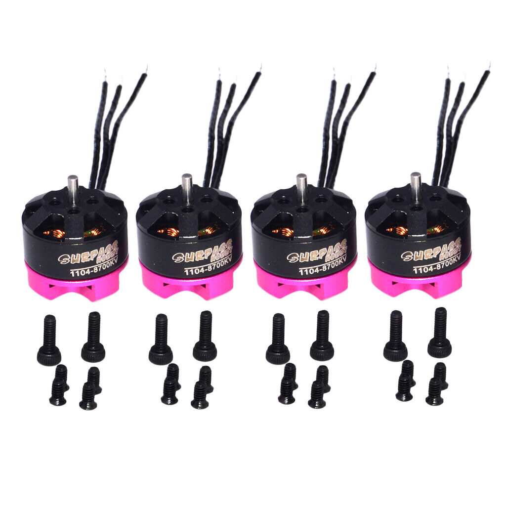 4x 1104 8700kv 2S Brushless Motor 12 Pole for RC 80 90 100 FPV Racing Drone
