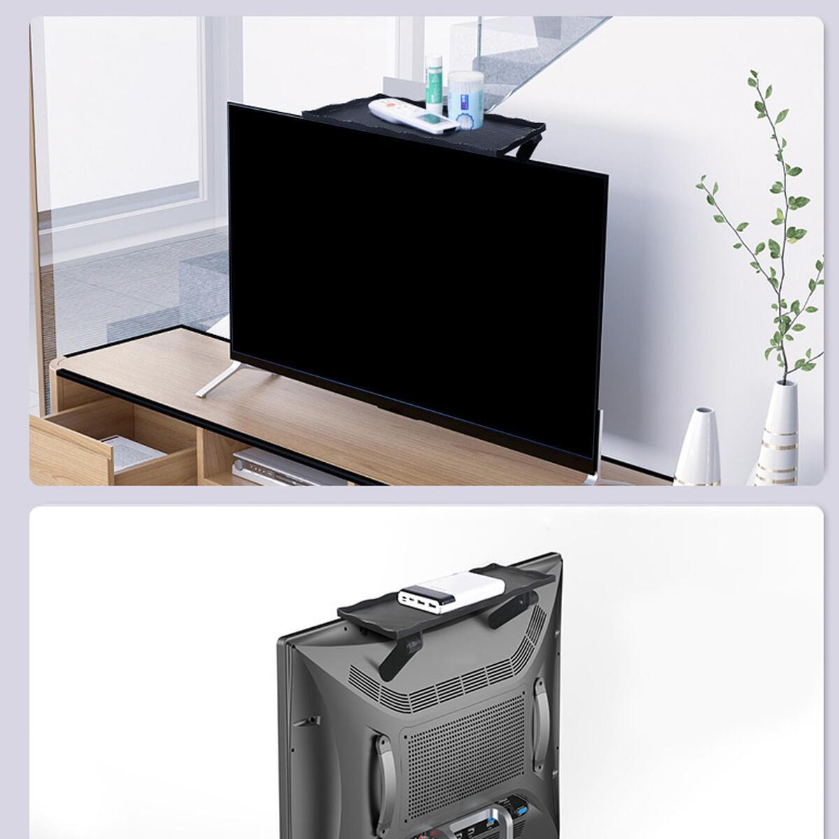 Computer Monitor Topper Storage Bracket Organizer Rack for Streaming Devices