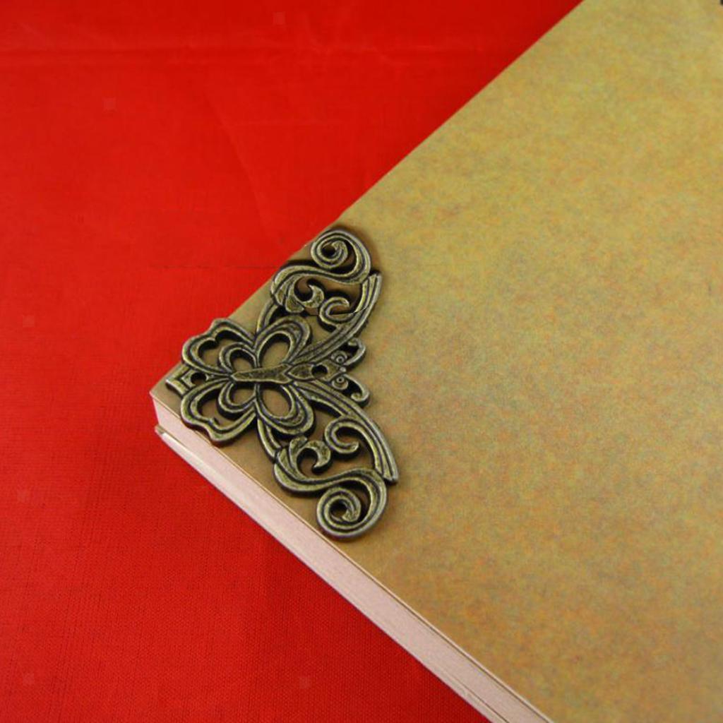 10Pcs Bronze Jewelry Box Gift Wine Case Corner Decorative Protectors 44*44mm
