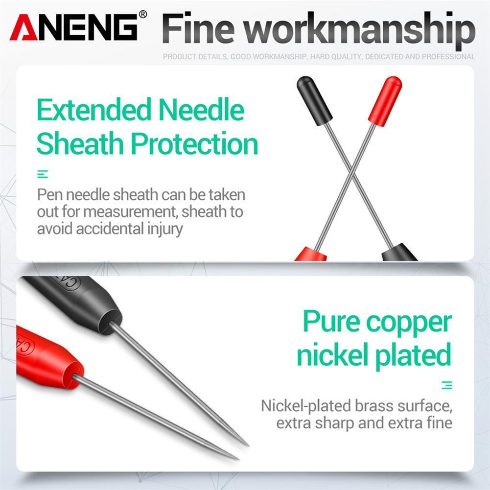 2pcs Insulation Piercing Needles Tip Non-destructive Multimeter Test Probes