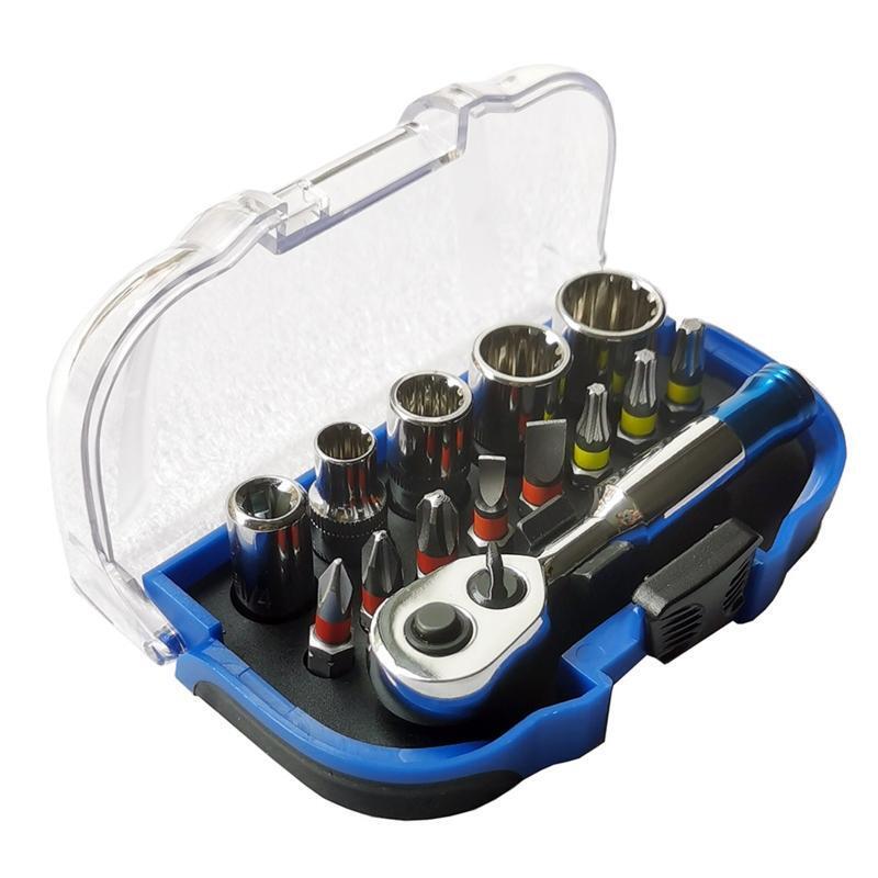 Mini Ratchet Socket Wrench Kit for Automotive Repair & Household Multifunctional