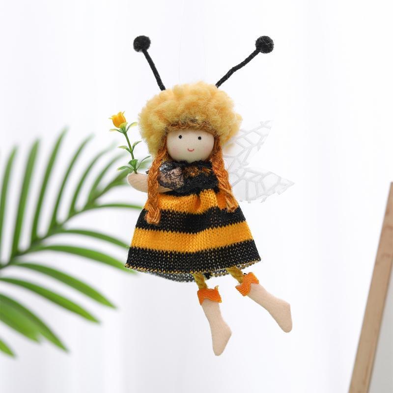Lovely Bee Angel Girl Pendant Oranments Spring Summer Farmhouse Hanging Decor