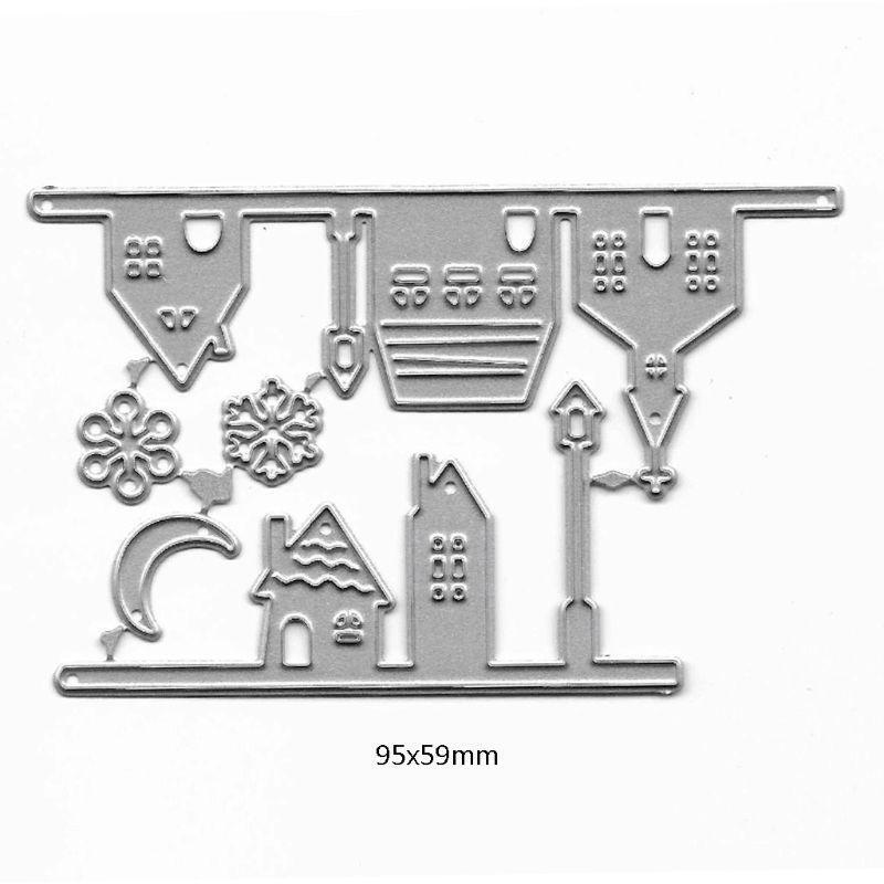 Star Moon House Metal Cutting Dies Stencil DIY Scrapbooking Album Stamp Paper