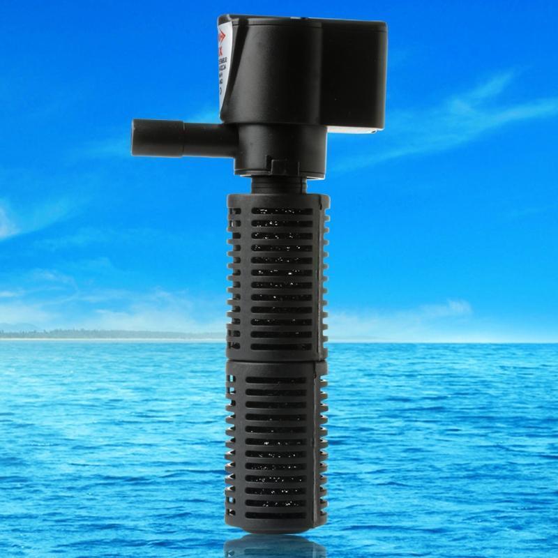 US Mini 3 in 1 Aquarium Internal Filter Fish Tank Submersible Pump Spray 5W