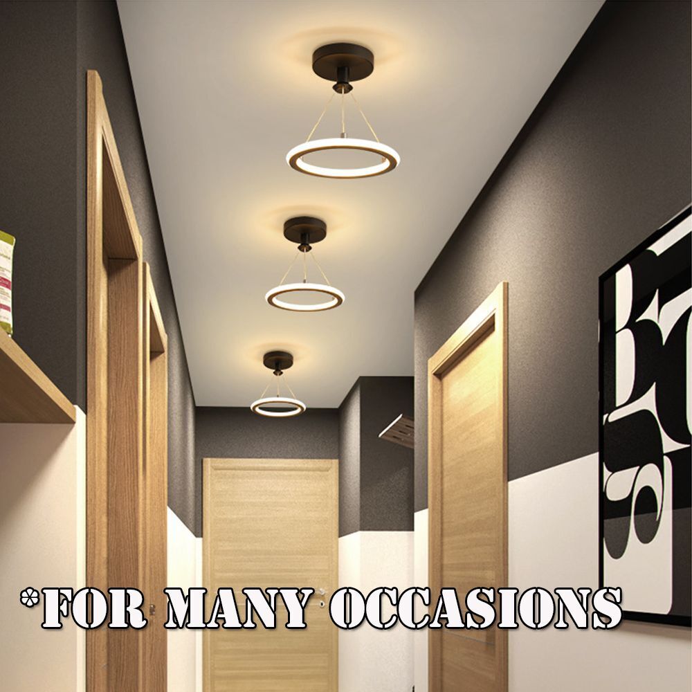 New LED Room Decor Ceiling Lights Modern Pendant Light Bar Lamp Black