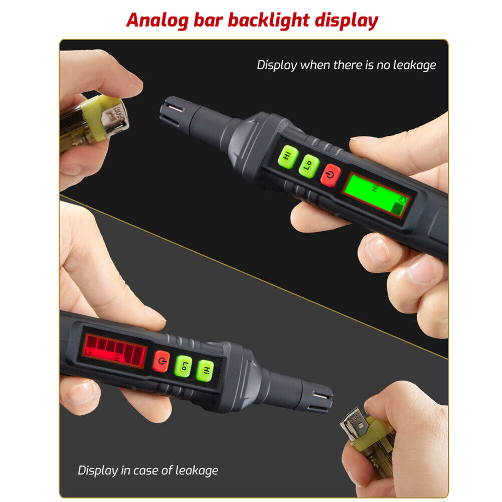 Portable Gas Detector Pen Leak Detector with Visible Audible Alarm Monitor