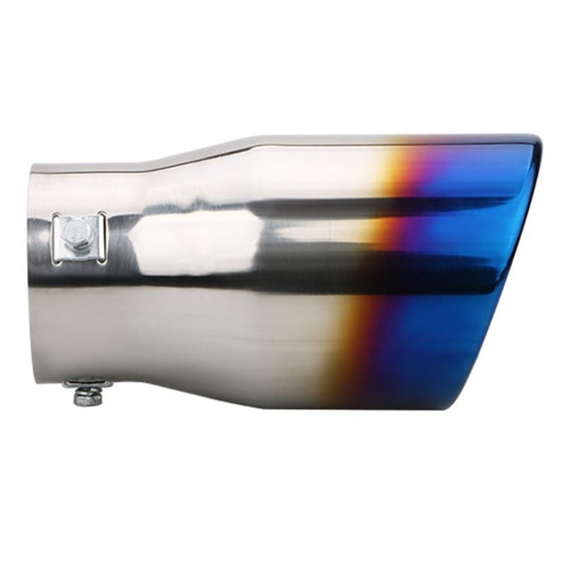 Car Auto Vehicle Chrome Exhaust Pipe Tip Muffler Steel Stainless Trim Tail Tube