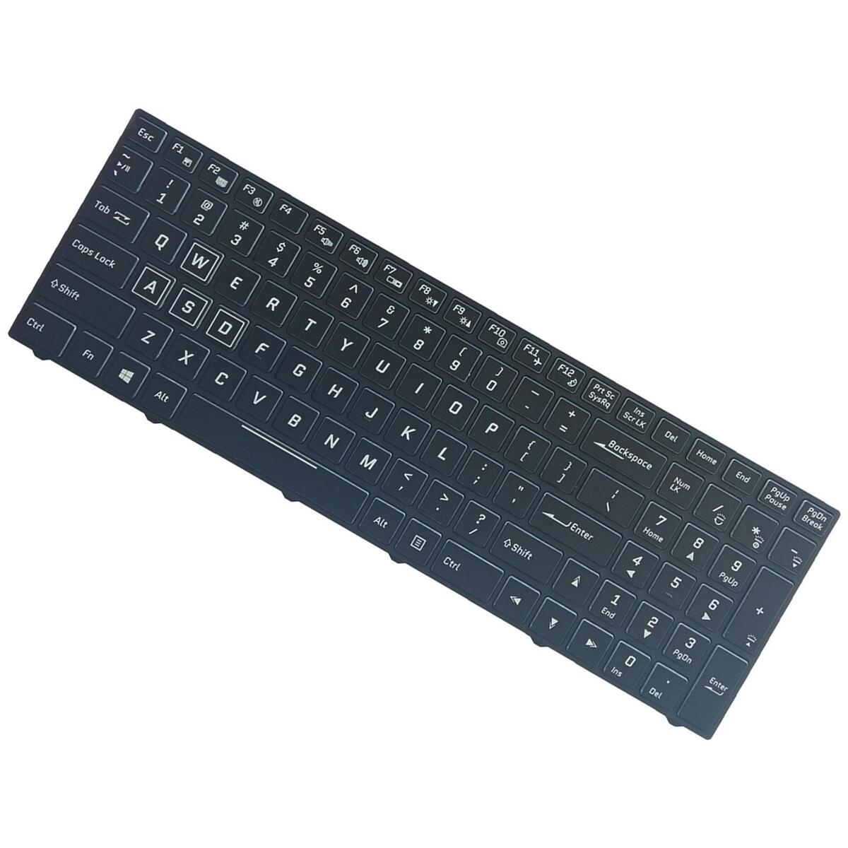 Laptop Keyboard, RGB Backlit English US for N850 N950 6-80-N85H3-191-1 ,Black