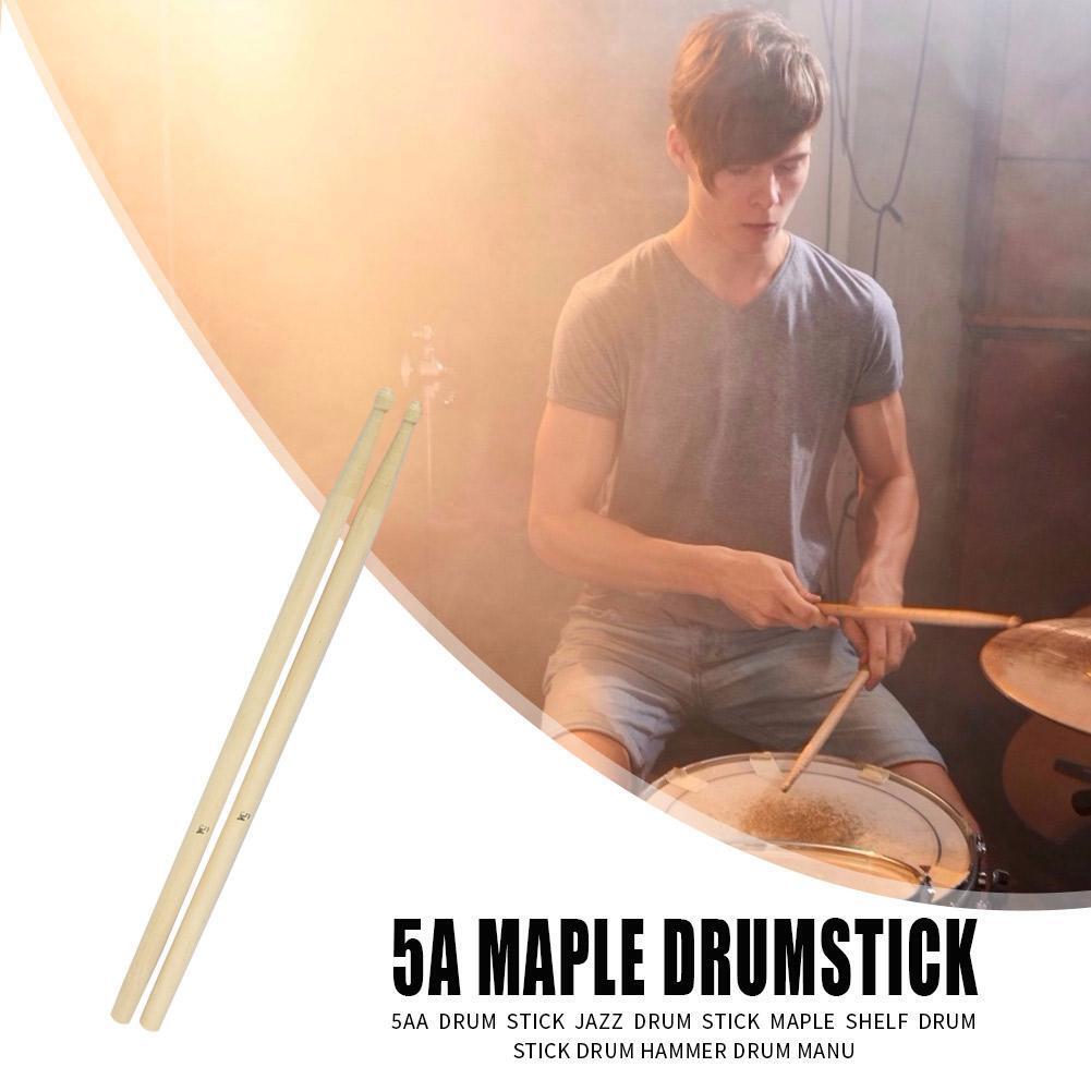 2pcs Maple Wooden Drum Sticks 5A Drumsticks Percussion Instruments Parts