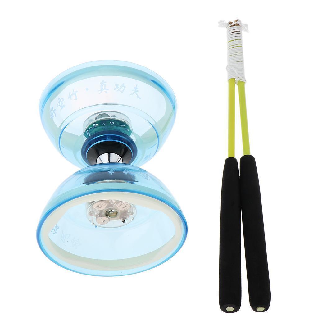1pc Professional 3 Bearing Diabolo w/ Light Sticks  Gift 13cm