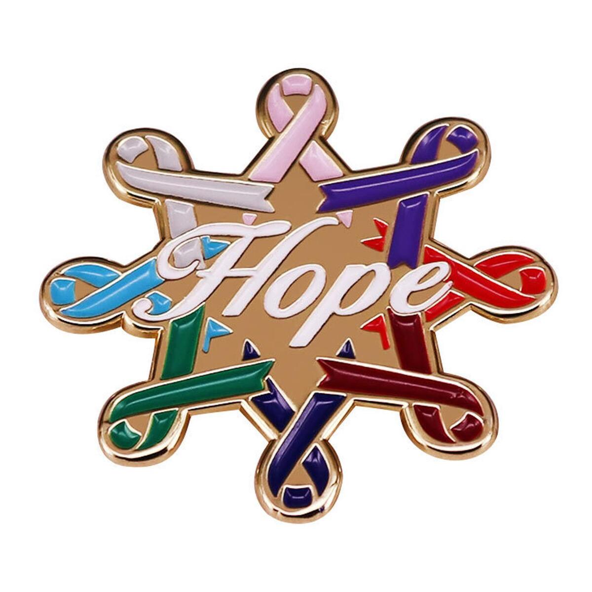 Ribbons Hope Brooch Pin Badge DIY Crafts for Clothes Daily wearing Patients