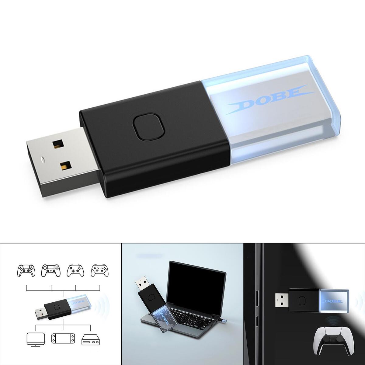 Wireless USB Adapter Video Games Compatible for Android for PS4