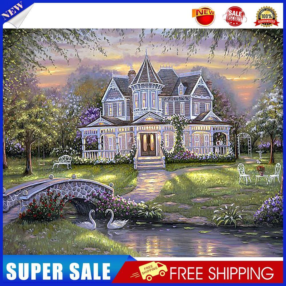 Square Diamond Painting 5D DIY Country Villa Full Drill Rhinestone Picture