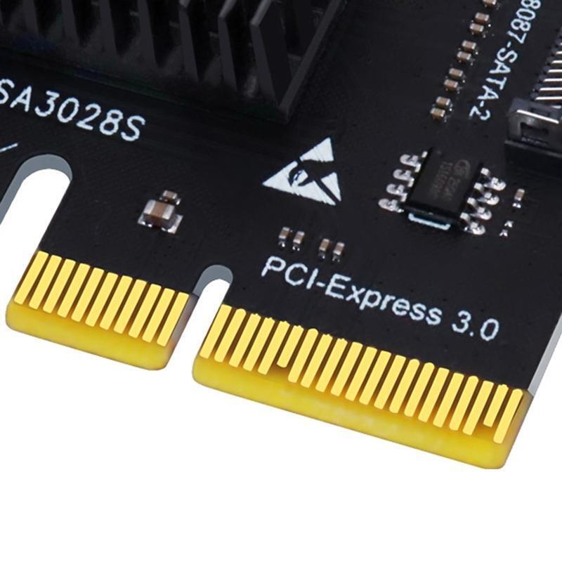 PCIe To SFF 8087 MIniSAS SATA3.0 8 Ports Expansion Adapter ASM1166 Chip 20Gbps
