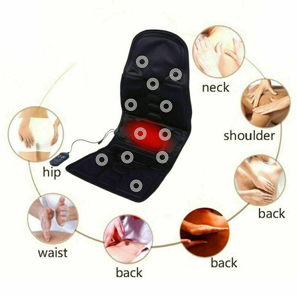 Relaxation Neck Mat Massager Massage Cushion Shiatsu Back Car Chair Seat Pad