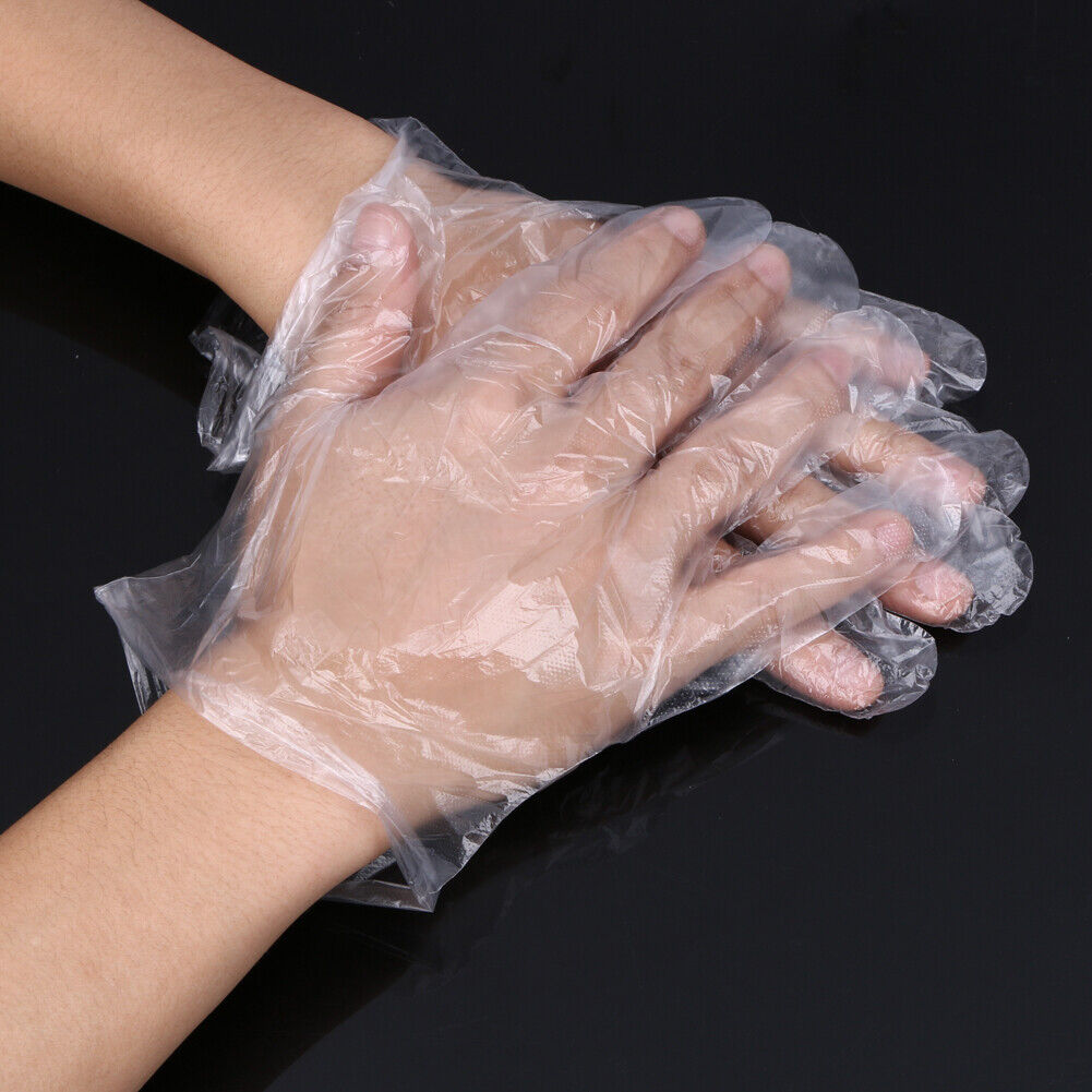 100 Disposable PE Garden Home Restaurant BBQ Plastic Multifuction Gloves