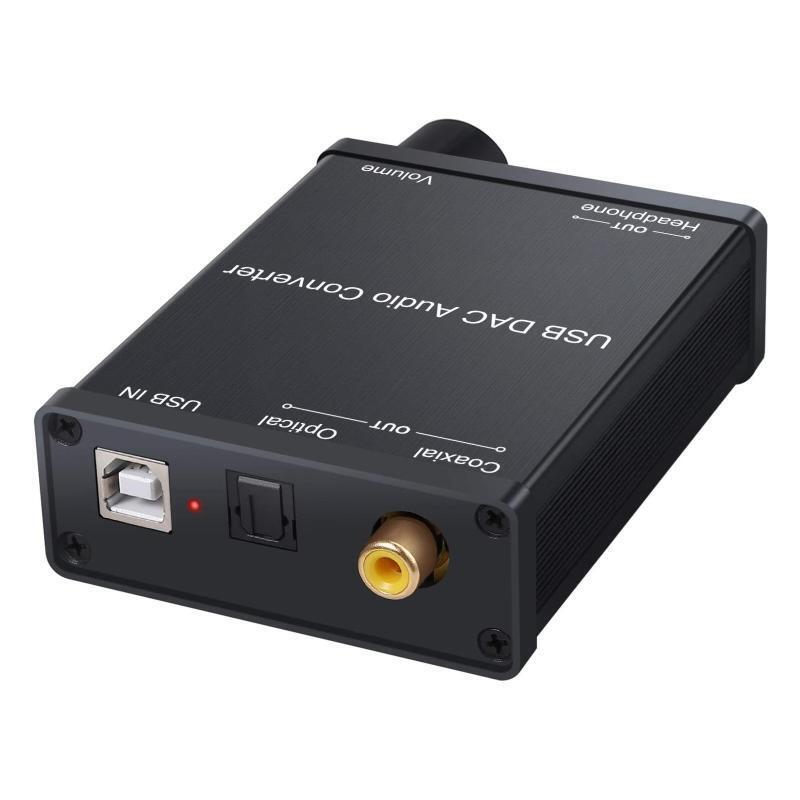 USB DAC Audio Converter USB to Optical Coaxial or Stereo RCA L/R 3.5mm Adapter