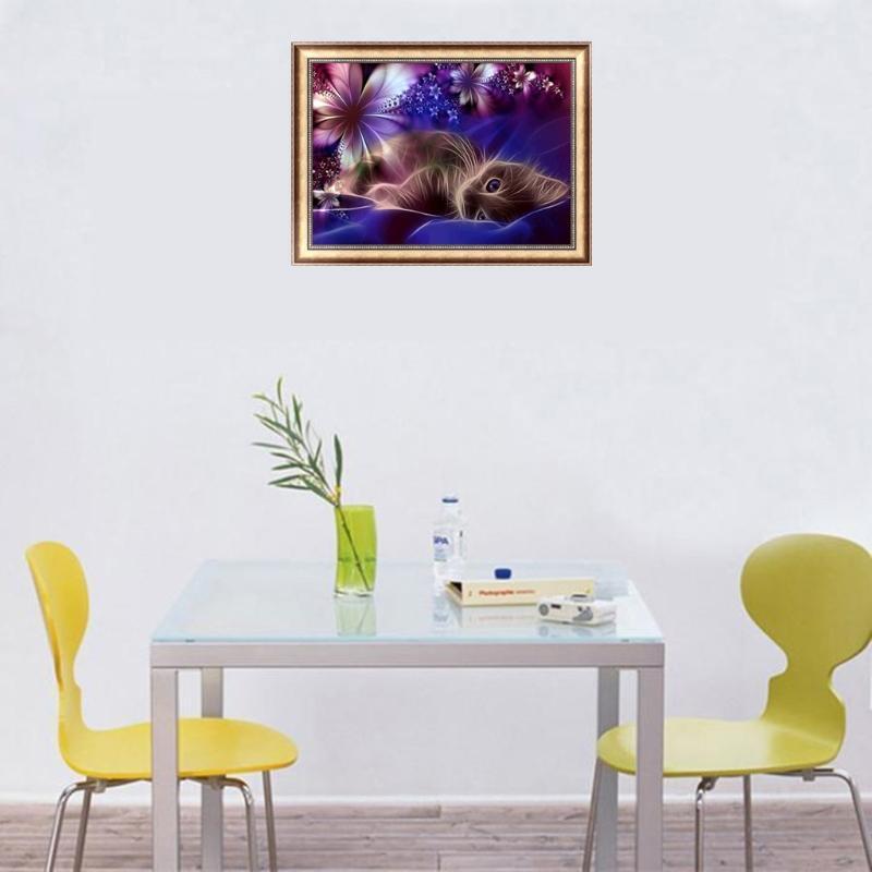 Cat Diamond 5D Embroidery Painting Cross Stitch DIY Craft Home Office Decor
