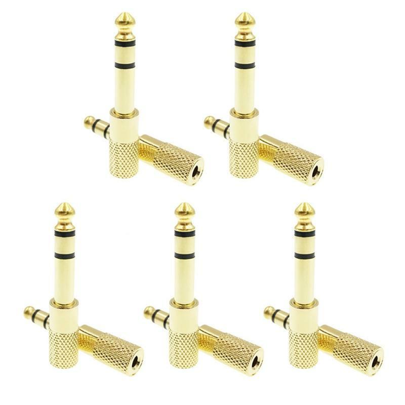 10Pcs3.5mm Female to 6.5mm Male Adapter Headphone Amplifier Microphone Connector