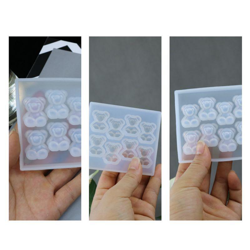 Silicone Little Bears Mold DIY Jewelry Making Pendant Aromatherapy Plaster Mould