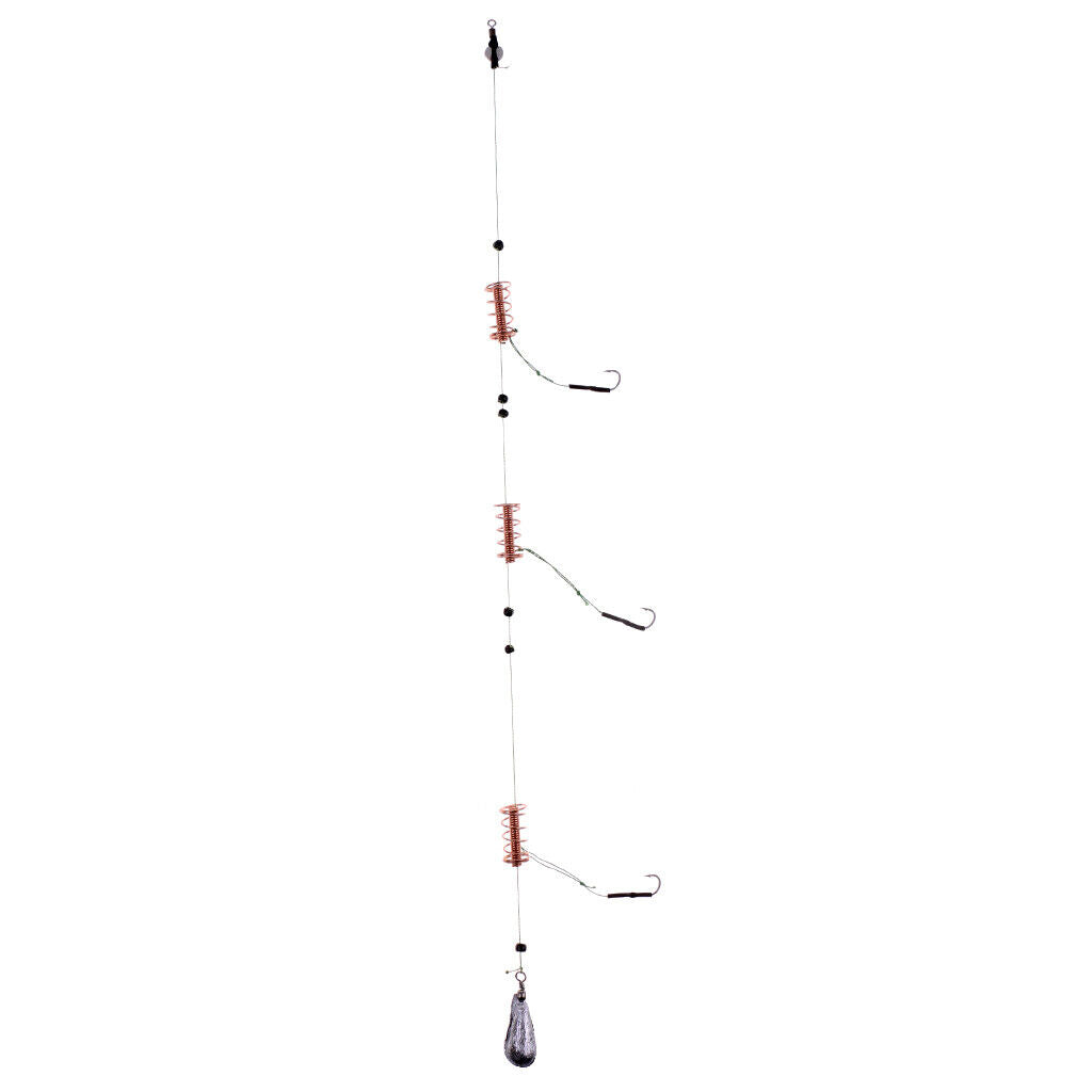 Carp Fishing Feeder Cage with 3  Hooks  Rig Set Coarse Fishing 25g