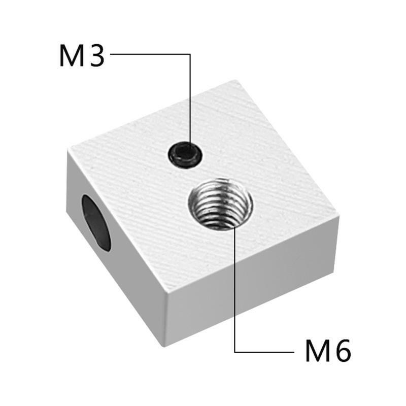 15pcs 1.75mm Throat Tube+0.4mm Extruder Nozzle Print Heads+Heater Blocks Hotend