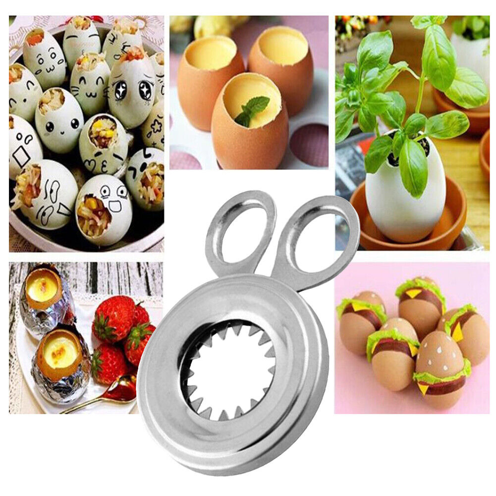 Stainless Steel Boiled Egg Topper Shell Cutter Scissors Eggshell Opener