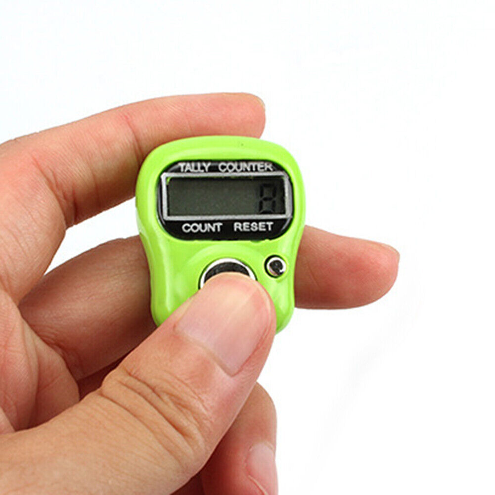 Electronic Finger Counter Ring LED Portable Digital Row Tally Pedometer