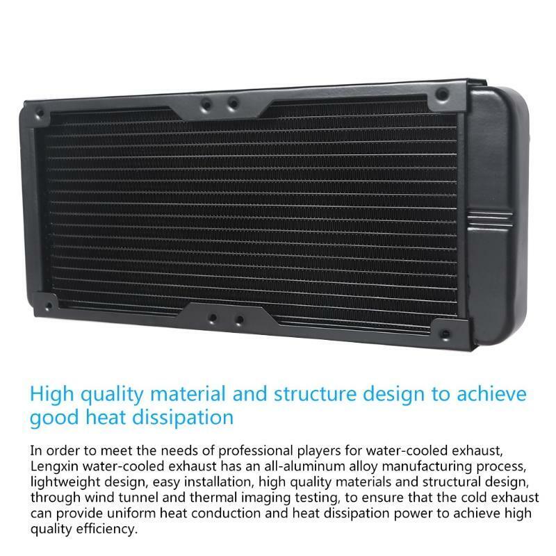 DIY Liquid Cooling System High-Density Fins 18 Row Aluminum Tubes Radiator 240mm