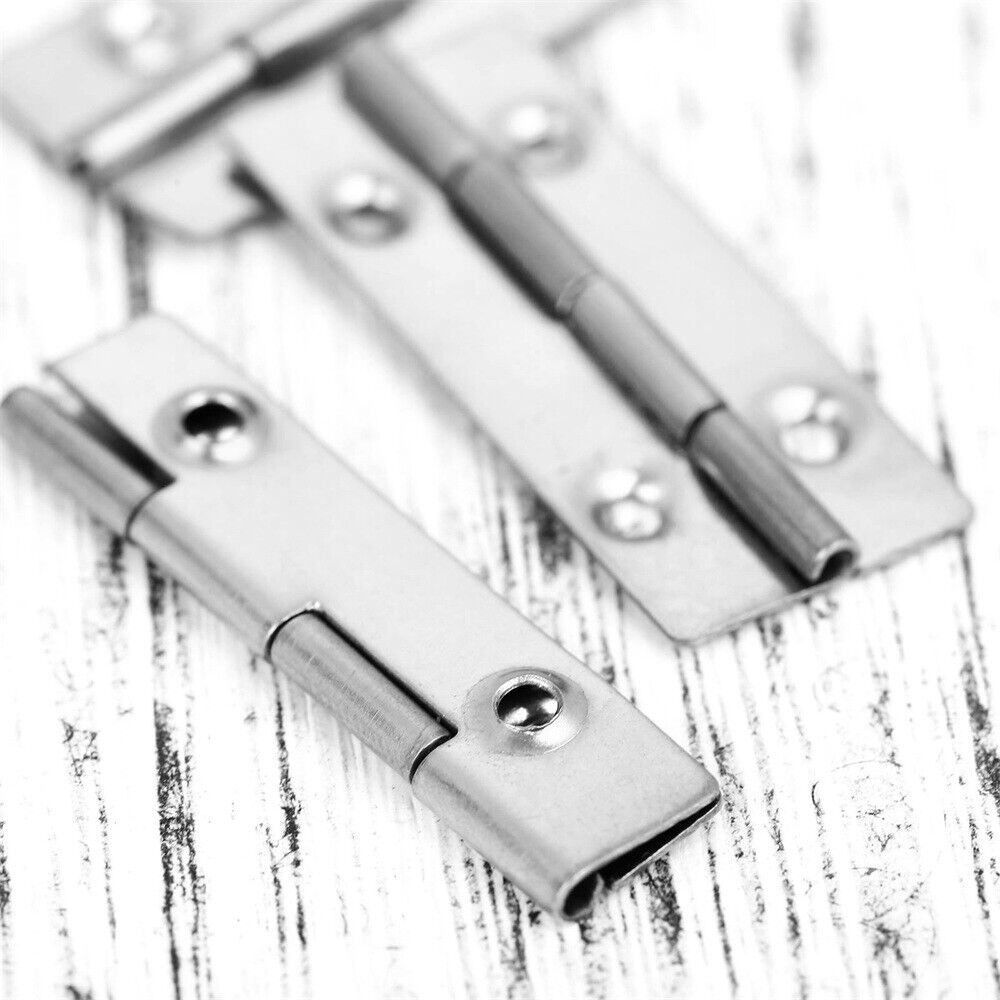 New 12x Stainless Steel Cabinet Window Door Hinges Jewelry Box Cupboard Hardware