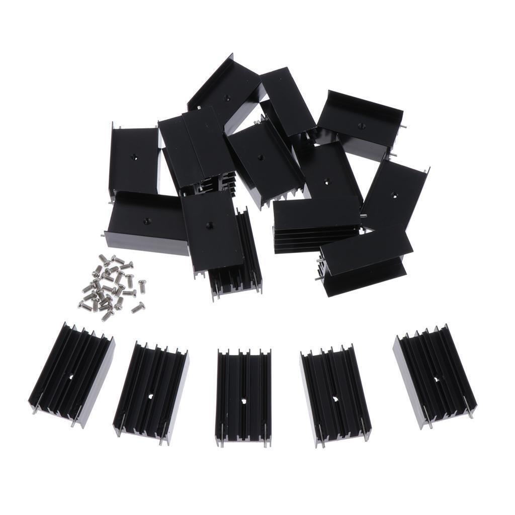 20pcs aluminum heat sink heat sink radiator for TO-220 MOSFET transistors