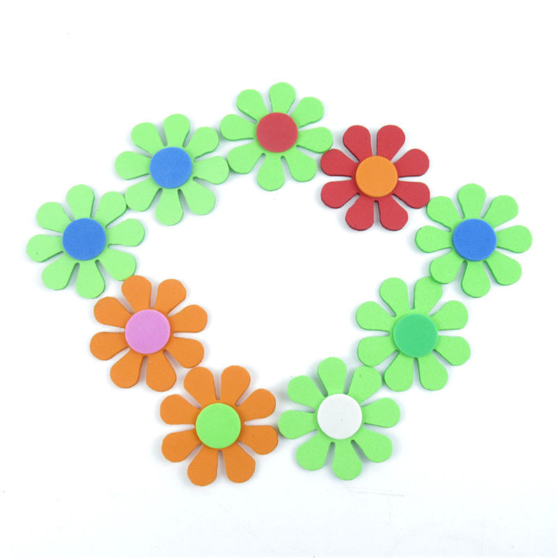 50x Flower Mixed Foam Decor Kids Embellishments for Card Making Scrapbook