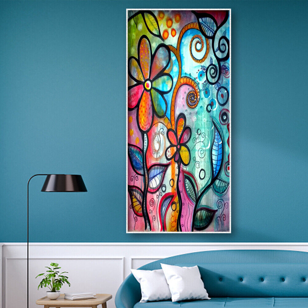 Abstract Flower Full Drill Diamond Painting Bead Art Picture Mosaic Kit