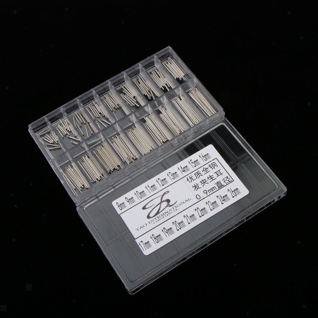 180Pcs Watch Strap Bracelet Band Split Cotter Pins Bars Links Sizes 8-26mm