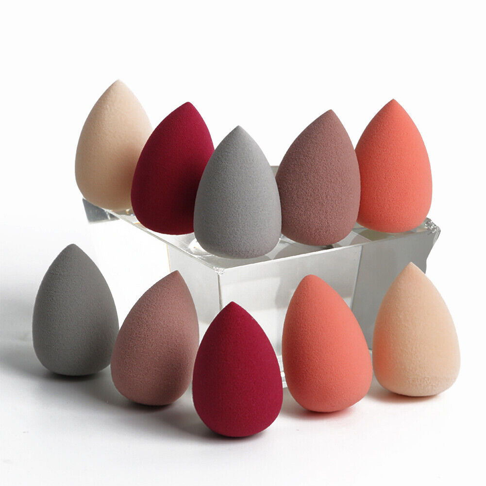 10pcs Mini Makeup Sponge Cosmetic Foundation Powder Puffs Wet Dry Dual Use