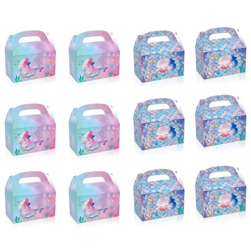 12pcs Candy Treat Boxes Gift and Goodie Paper Bags Party Favor Bags for Party