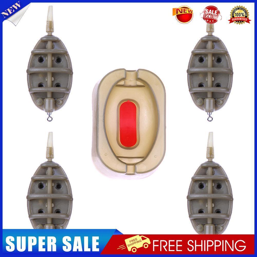 Inline Method Carp Fishing Feeder 4 Feeders Mould Set(15g/20g/25g/35g)