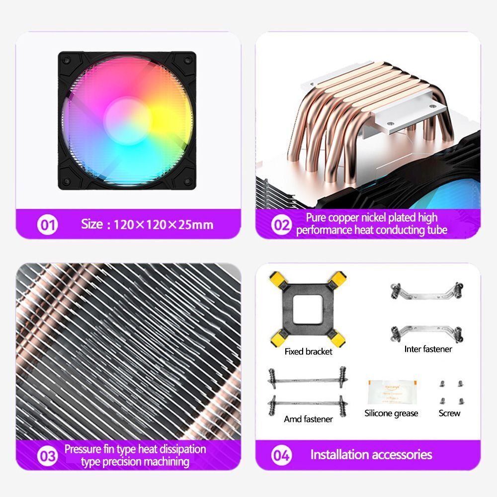 Chassis Fan Cooling Fan Computer CPU Radiator Heatsink Ventilador Cooler